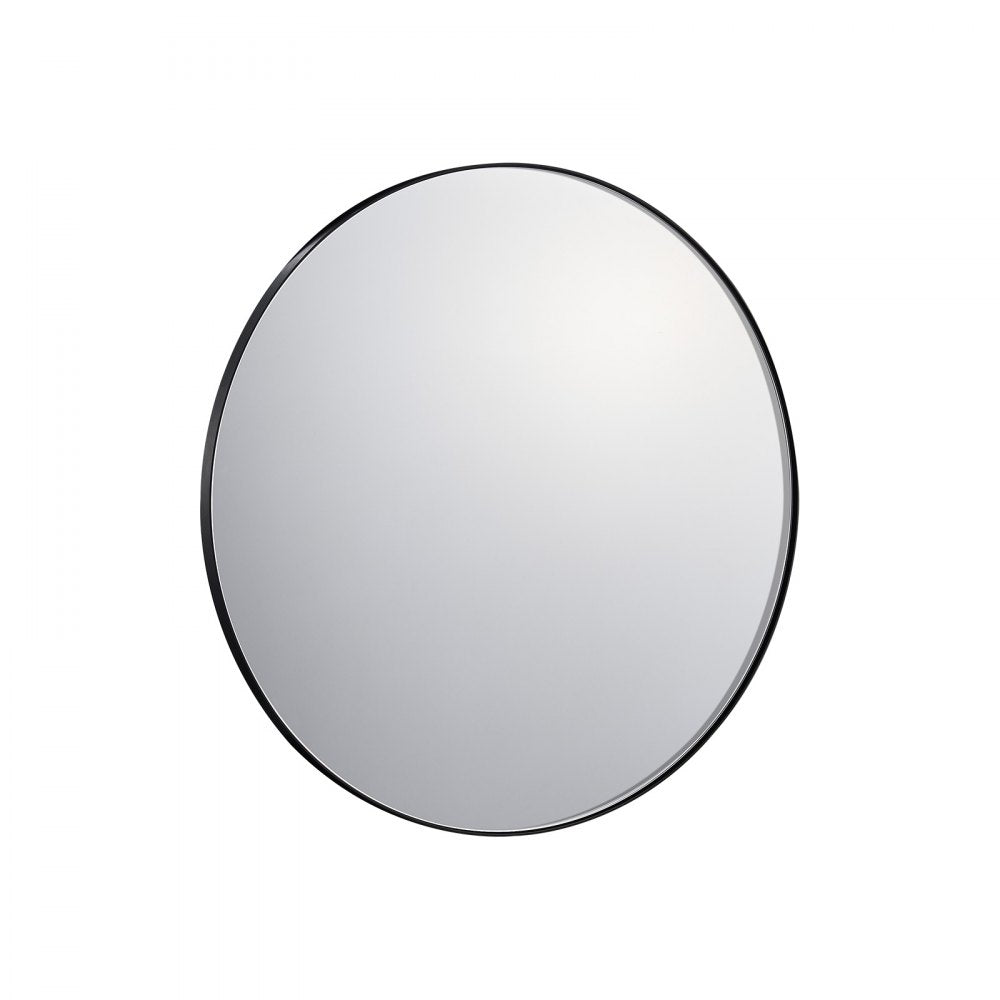 VEVOR Wall Mounted Makeup Mirror, 0.15" Thick, 30 in Mirror with Aluminium Alloy Frame & Explosion-Proof Film, Scratch-Resistant Mirror with Z-Shaped Bracket, Fit for Bathroom/Bedroom/Living Room