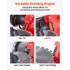 VEVOR Circular Saw Blade Sharpener, 370W 3590RPM Rotary Angle Mill Grinder Sharpening Machine with 5" Grinding Wheel & 6 Saw Centerings - Fits Φ3.2" to Φ27.5" Circular Saw Blades
