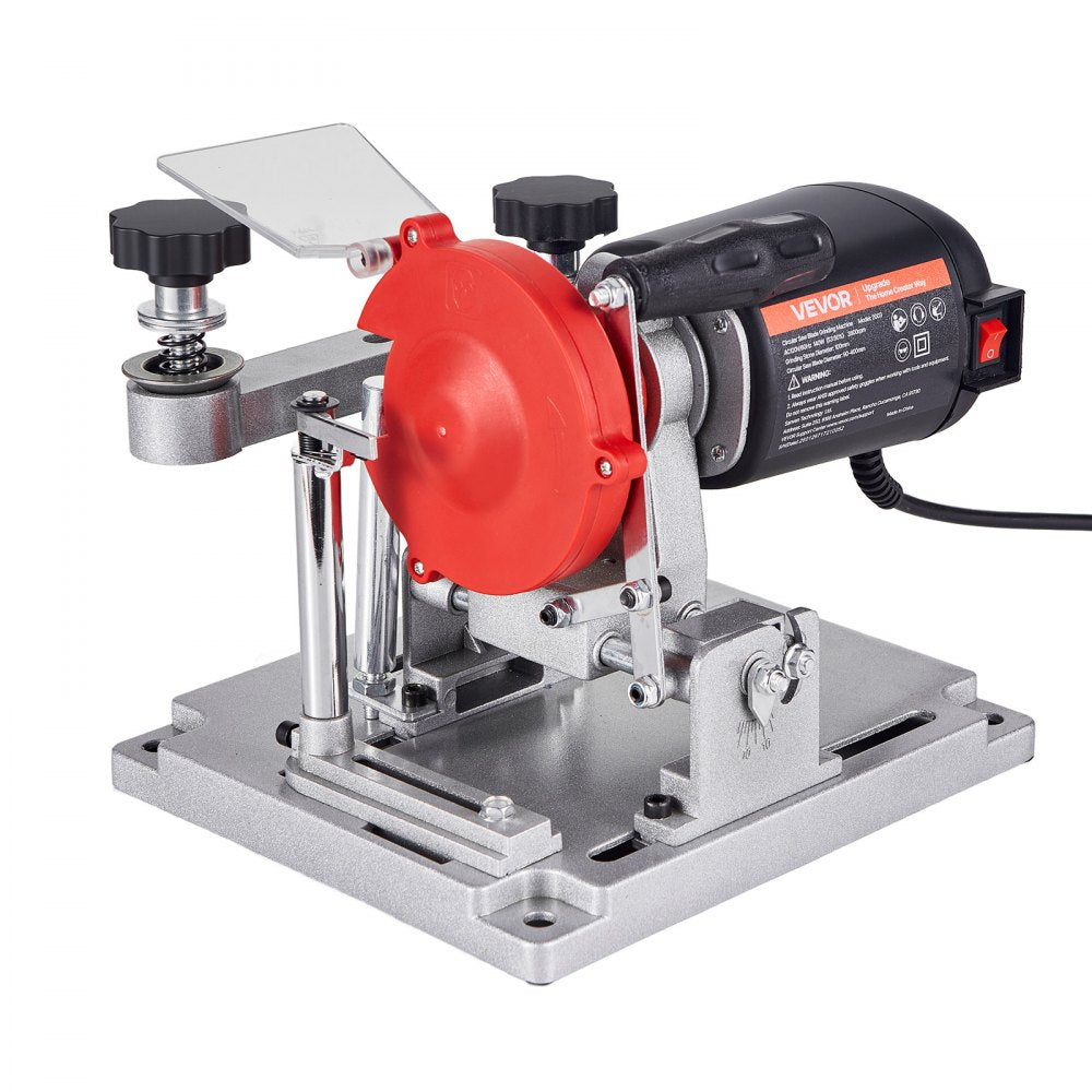 VEVOR Circular Saw Blade Sharpener, 140W 3800RPM Electric Saw Blade Sharpening Machine with 4" Ceramic & Diamond Grinding Wheels - Fits 3.5" to 15.7" Diameter Circular Saw Blades