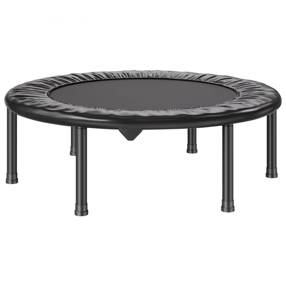 VEVOR Foldable Mini Trampoline, 36 Inch Fitness Rebounder, Max Load 220 lbs Exercise Trampoline, Stable & Quiet Indoor Small Workout Trampoline, Mini Trampoline for Adults Indoor/Garden Workout