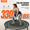VEVOR Foldable Mini Trampoline, 40 Inch Fitness Rebounder, Max Load 330 lbs Exercise Trampoline, Stable & Quiet Indoor Small Workout Trampoline, Mini Trampoline for Adults Indoor/Garden Workout