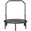 VEVOR Foldable Mini Trampoline, 40 Inch Fitness Rebounder, Max Load 330lbs Exercise Trampoline, Stable & Quiet Trampoline with 4 Level Height Adjustable Foam Handle, for Adults Indoor/Garden Workout