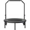 VEVOR Foldable Mini Trampoline, 40 Inch Fitness Rebounder, Max Load 330lbs Exercise Trampoline, Stable & Quiet Trampoline with 4 Level Height Adjustable Foam Handle, for Adults Indoor/Garden Workout