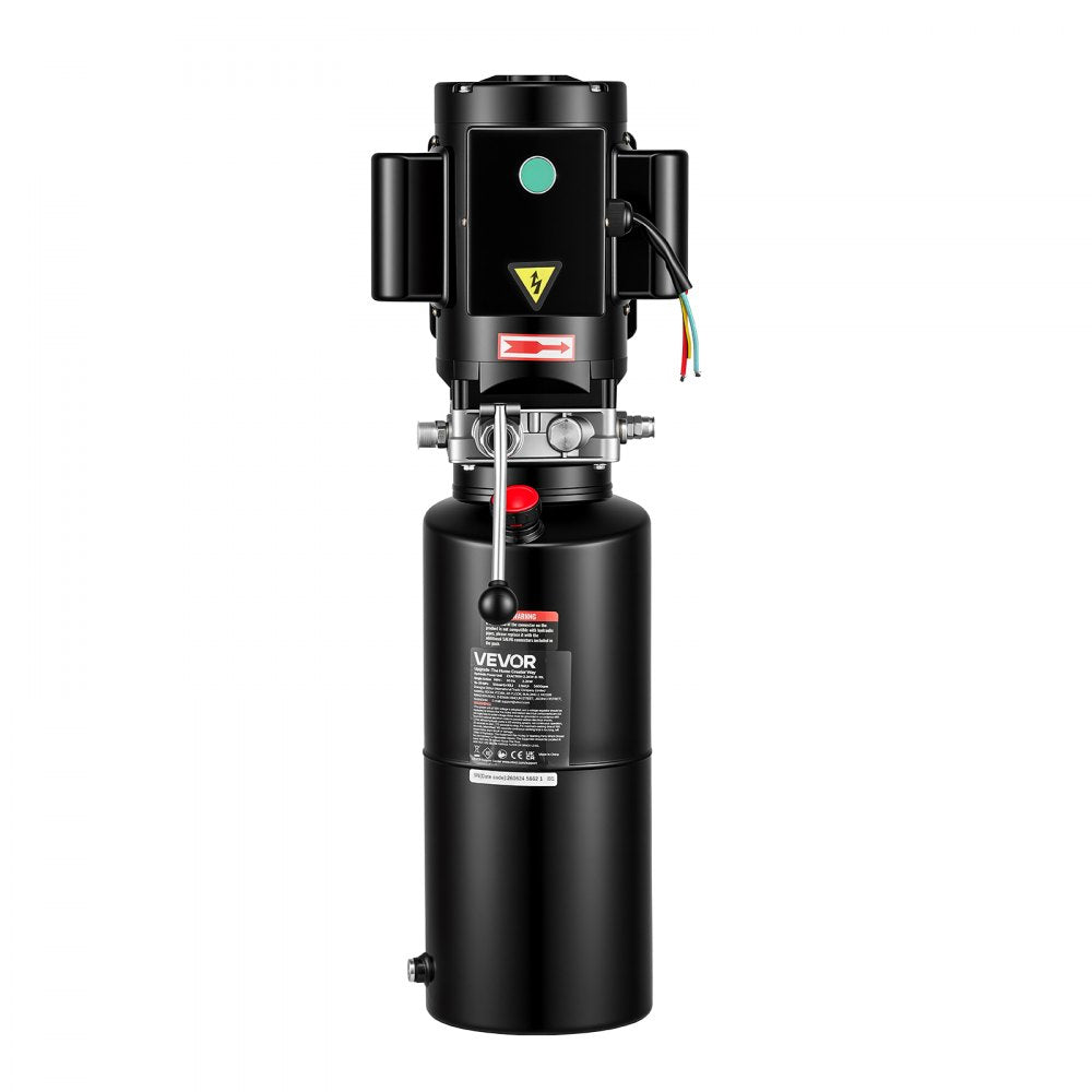 VEVOR 110V 10 Quart Hydraulic Power Unit, 2.2KW Automotive Hydraulic Pump for Dump Trailers, Auto Shop Car Lift Power Unit for Two and Four-Post Auto Hoists (Vertical Installation)