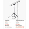VEVOR Air Cushioned Aluminum Light Stand, Max Height 12.8 ft/390 cm, Adjustable Photography Stand with Boom Arm, Sandbag, Max Load 5kg, 1/4 in Screw for Softbox, Studio Flash, Umbrella, Ring Light