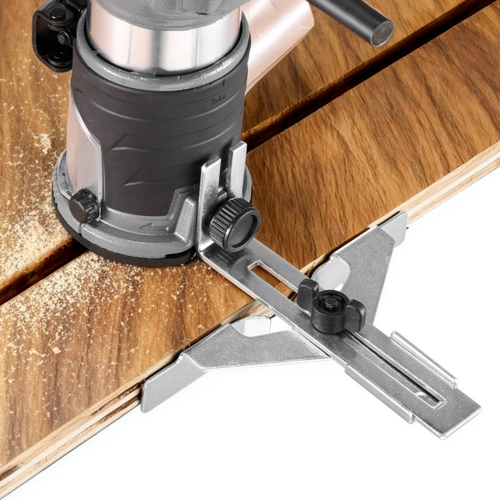 VEVOR Wood Router, 1 HP 710W, Variable Speed Palm Router Tool with Soft Start, Compact Wood Edge Trimmer with Fixed Base & 1/4-Inch Collet, Dust Hood, for Woodworking, Trimming, DIY Projects, Corded