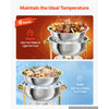 VEVOR 4 Packs Chafing Dishes for Buffet Set, 6QT Stainless Steel Chafer, for Banquet Party Wedding Catering Events, Round Stackable Buffet Servers and Warmers, with 4 Pots and Fuel Holder