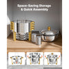 VEVOR 4 Packs Chafing Dishes for Buffet Set, 6QT Stainless Steel Chafer, for Banquet Party Wedding Catering Events, Round Stackable Buffet Servers and Warmers, with 4 Pots and Fuel Holder