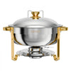 VEVOR 4 Packs Chafing Dishes for Buffet Set, 6QT Stainless Steel Chafer, for Banquet Party Wedding Catering Events, Round Stackable Buffet Servers and Warmers, with 4 Pots and Fuel Holder