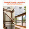 VEVOR Staircase Balusters 101 Pack, 26 In Aluminum Stair Balusters, 3/4 Inch Water-Proof Round Metal Spindle Railing, Hollow Deck Railing with Rail Caps & Screws for Stairs, Porch, Patio, Matte Black