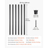 VEVOR Staircase Balusters 101 Pack, 36 In Aluminum Stair Balusters, 3/4 Inch Water-Proof Round Metal Spindle Railing, Hollow Deck Railing with Rail Caps & Screws for Stairs, Porch, Patio, Matte Black