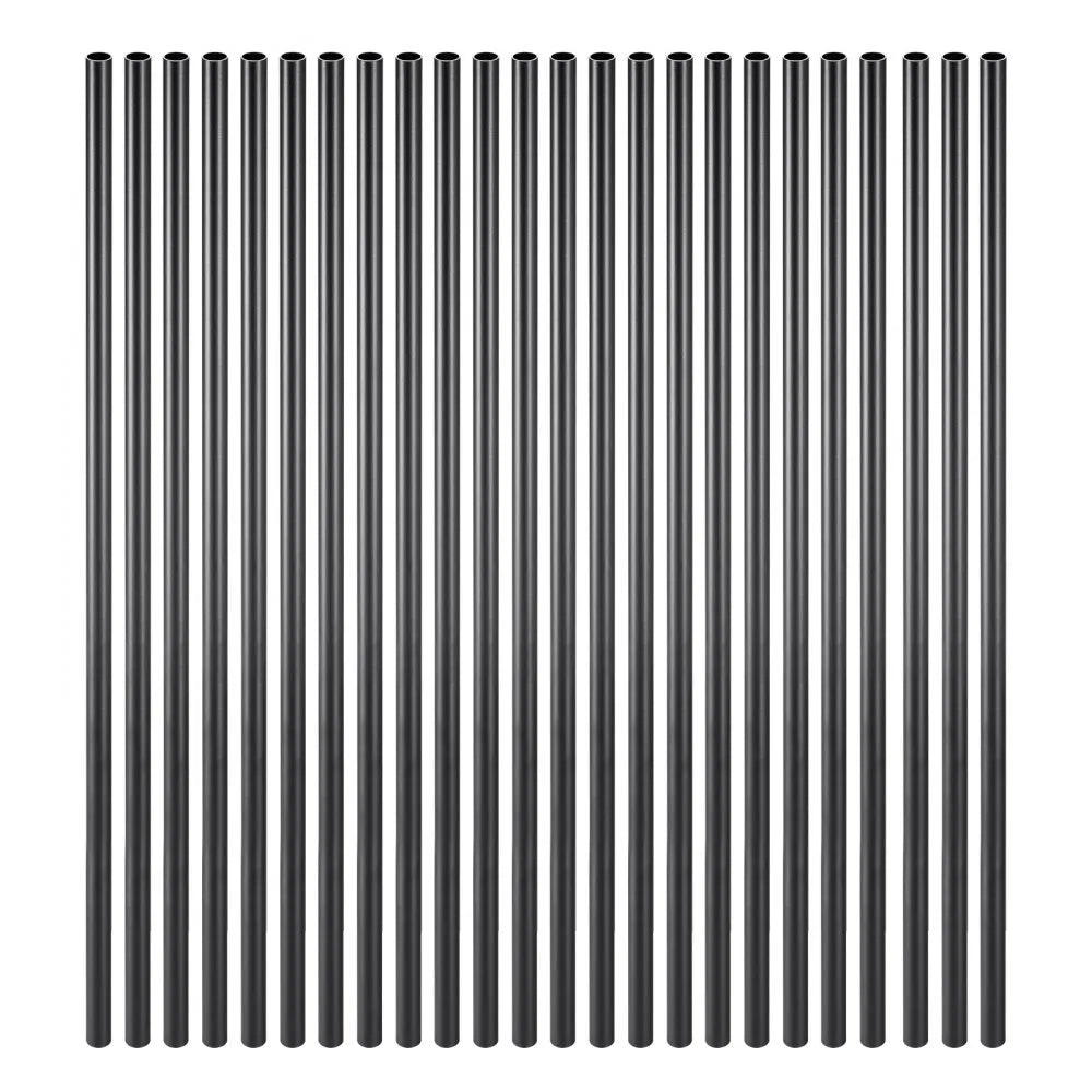 VEVOR Staircase Balusters 101 Pack, 36 In Aluminum Stair Balusters, 3/4 Inch Water-Proof Round Metal Spindle Railing, Hollow Deck Railing with Rail Caps & Screws for Stairs, Porch, Patio, Matte Black