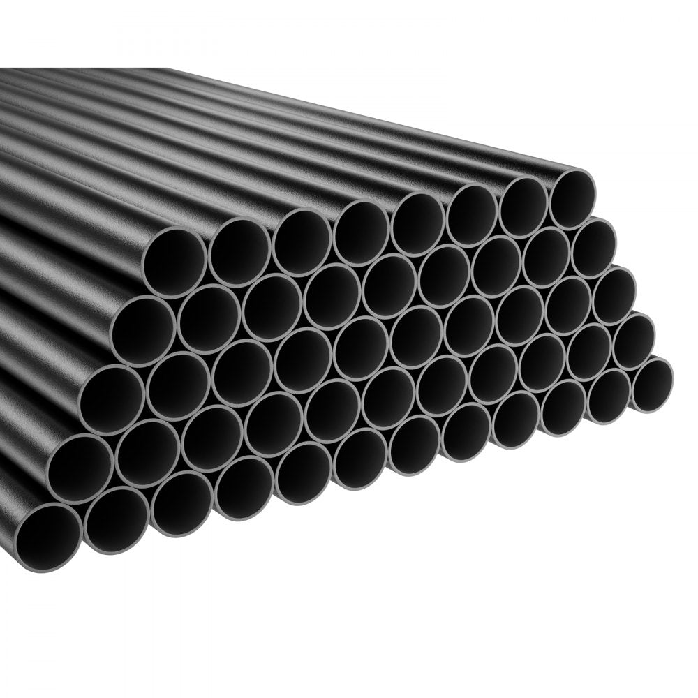 VEVOR 125 Pack Deck Balusters, 32 in Aluminum Railing Spindles, 3/4 in Diameter Hollow Round Metal Decking Stair Balusters with Connectors, Screws, for Deck, Porch & Staircase Railing Fence, Black