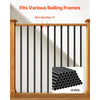 VEVOR Staircase Balusters 51 Pack, 32 In Aluminum Stair Balusters, 3/4 Inch Water-Proof Round Metal Spindle Railing, Hollow Deck Railing with Rail Caps & Screws for Stairs, Porch, Patio, Matte Black