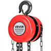 VEVOR Hand Chain Hoist, 1 Ton 2200 lbs Capacity, Manual Chain Block with Upgrade G70 Galvanized Chain, 8 ft Lifting Height, Heavy Duty Pulley Hoist for Garage Warehouse Automotive Machinery, Red