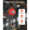 VEVOR Hand Chain Hoist, 2 Ton 4400 lbs Capacity, Manual Chain Block with Upgrade G70 Galvanized Chain, 10 ft Lifting Height, Heavy Duty Pulley Hoist for Garage Warehouse Automotive Machinery, Red