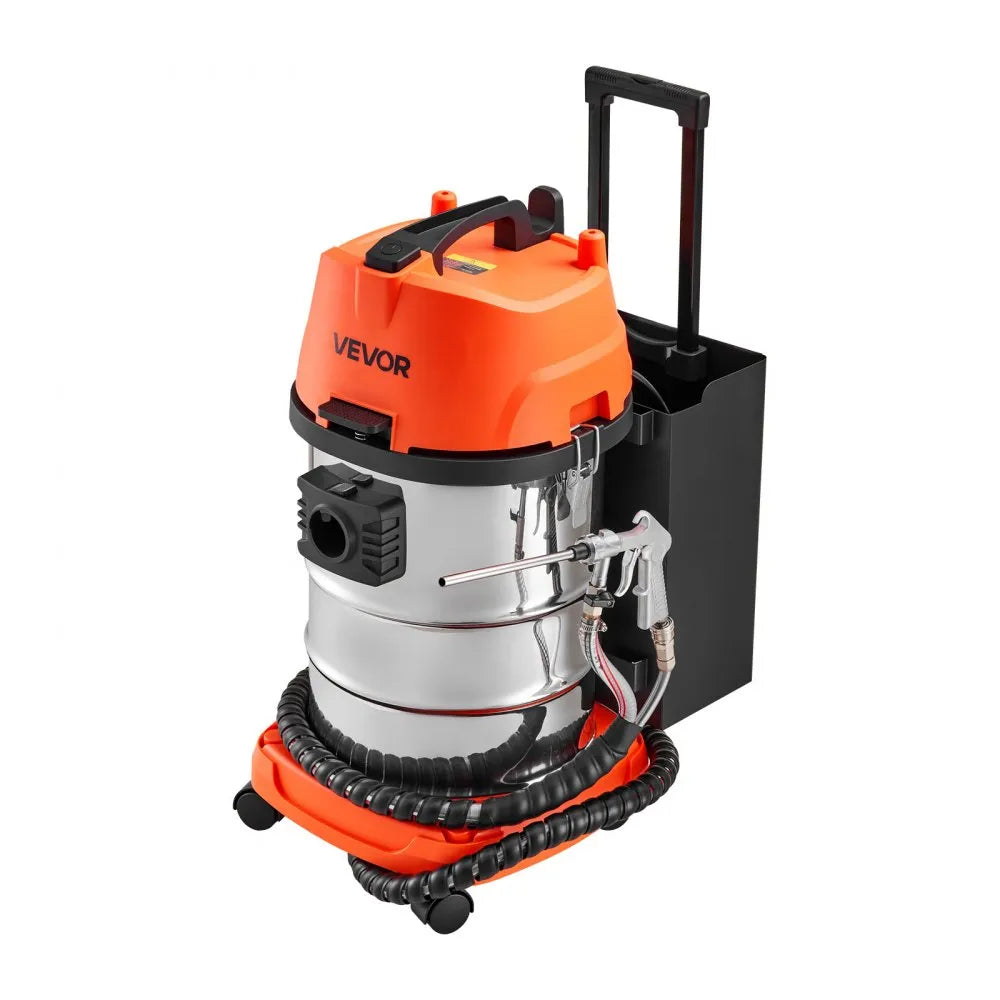 VEVOR Walnut Blaster Kit for Carbon Cleaning, 1200W Sand Blaster with Built-in Vacuum, Extension Nozzle Sandblaster Gun, and 5.5lbs Walnut Shell for Engine Intake Valve Cleaning - 30L