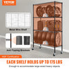 VEVOR Storage Shelving Unit with Wheels, 4-Tier Adjustable, 700 lbs Capacity, Heavy Duty Garage Shelves Metal Organizer Wire Rack, Black, 47.2" L x 17.7" W x 74" H for Kitchen Pantry Basement Bathroom