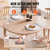 VEVOR Plastic Table Cover, 48 x 48 Inch 2.0 mm Thick Clear Table Protector, Round PVC Desk Mat, Waterproof & Easy Cleaning Desk Pad Tablecloth, for Office Dresser Dining Room Table Night Stand