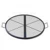VEVOR X-Marks Fire Pit Grill Grate, Foldable Round Cooking Grate, Heavy Duty Steel Campfire BBQ Grill Grid with Handle and Support X Wire, Portable Camping Cookware for Outside Party, 36 Inch Black