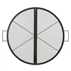 VEVOR X-Marks Fire Pit Grill Grate, Foldable Round Cooking Grate, Heavy Duty Steel Campfire BBQ Grill Grid with Handle and Support X Wire, Portable Camping Cookware for Outside Party, 36 Inch Black