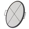 VEVOR X-Marks Fire Pit Grill Grate, Round Cooking Grate, Heavy Duty Steel Campfire BBQ Grill Grid with Handle and Support X Wire, Portable Camping Cookware for Outside Party & Gathering, 30 Inch Black