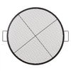 VEVOR X-Marks Fire Pit Grill Grate, Round Cooking Grate, Heavy Duty Steel Campfire BBQ Grill Grid with Handle and Support X Wire, Portable Camping Cookware for Outside Party & Gathering, 36 Inch Black