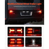 VEVOR Trailer Lights, 2PCS 12V Square Magnetic LED Trailer Tail Lights Kit with Stop Brake Turn Tail License Lamp, Waterproof Tow Lighting Kit with Wiring Harness for Boat Truck Camper RV Snowmobile