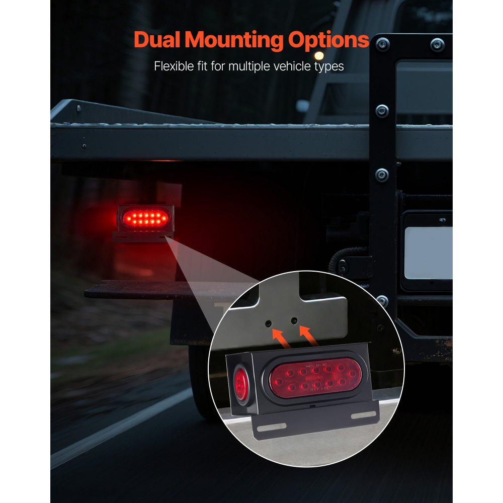 VEVOR Trailer Lights, 10-30V LED Trailer Tail Lights Kit with Stop Brake Turn Tail Clearance (Side) Lamp, Left and Right Waterproof Tow Lighting Kit for Boat Truck Camper RV Snowmobile Bus Caravan