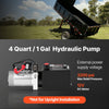 VEVOR 4 Quart Hydraulic Pump, Single Acting Hydraulic Power Unit, 3200 PSI Max Relief Pressure, 0.91 GPM Flow Rate, DC12V 1.6KW Power Unit for Dump Trailer Car Lifting (Horizontal Installation)