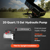 VEVOR 20 Quart Hydraulic Pump, Single Acting Hydraulic Power Unit, 3200 PSI Max Relief Pressure, 0.91 GPM Flow Rate, DC12V 1.6KW Power Unit for Dump Trailer Car Lifting (Horizontal Installation)