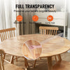 VEVOR Clear Table Cover Protector, 48 inch/1230 mm Round Table Cover, 1.5 mm Thick PVC Plastic Tablecloth, Waterproof Desktop Protector for Writing Desk, Coffee Table, Dining Room Table