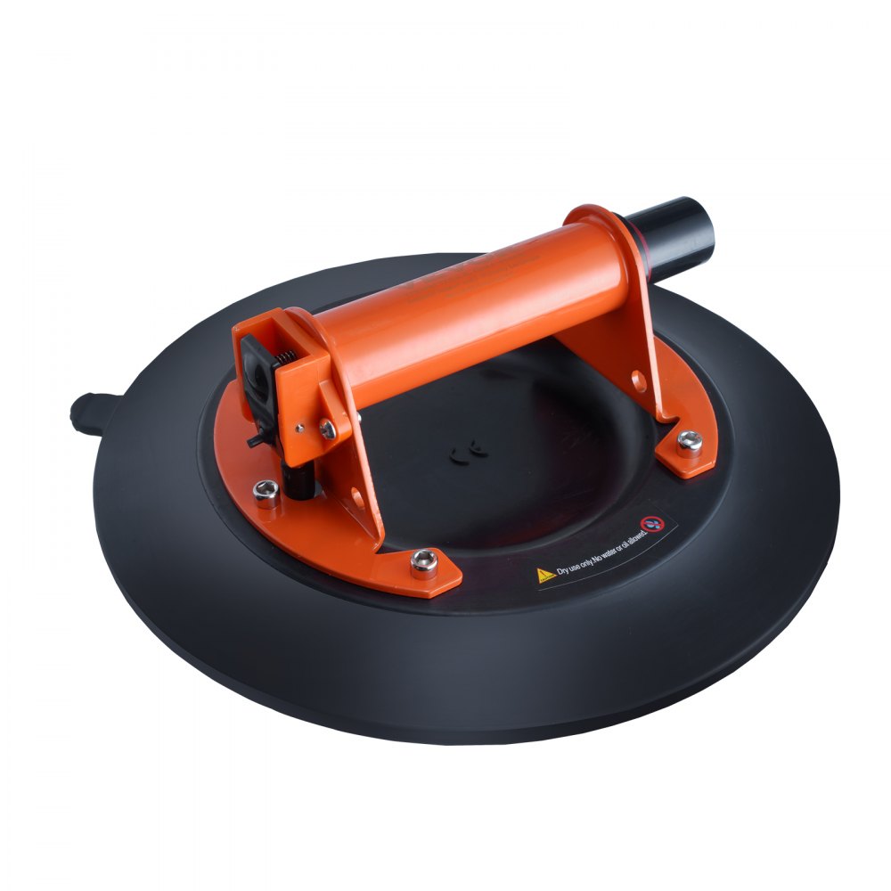 VEVOR Glass Suction Cup, 10" 990 lbs Load Capacity, Vacuum Suction Cup with Steel Handle & Carry Box, Heavy Duty Industrial Suction Cup Lifter Tool for Glass, Granite, Tile, Metal, Wood Panel Lifting