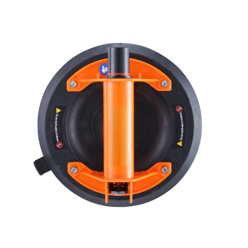 VEVOR Glass Suction Cup, 8" 615 lbs Load Capacity, Vacuum Suction Cup with Steel Handle and Carry Box, Heavy Duty Industrial Suction Cup Lifter Tool for Glass, Granite, Tile, Metal, Wood Panel Lifting