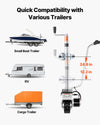 VEVOR Electric Trailer Dolly compatibility and clamp height range graphic