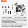 VEVOR Milling Machine Rotary Table, 4''/100 mm, Versatile Horizontal & Vertical Design, Precision Crafted, Includes 3.1''/80 mm 3-Jaw Chuck, M10 T-Bolts & Nuts, Ideal for Engineering & Indexing