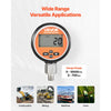 VEVOR Digital Hydraulic Pressure Gauge, 0-10000 PSI (0-700 Bar) Hydraulic Pressure Sensor, Manometer Tester with 1/4 inch NPT Base Entry for Excavator Construction Machinery, Stainless Steel Housing