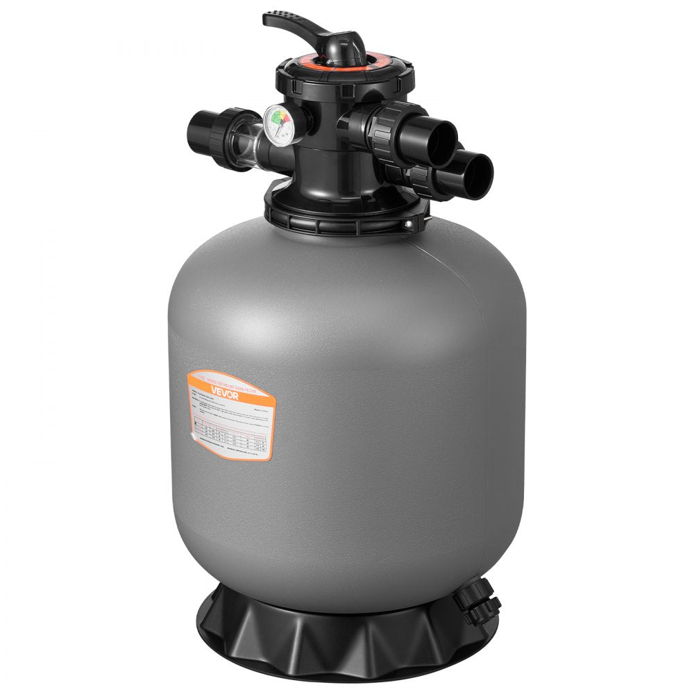 VEVOR Sand Filter, 18-Inch, 40 GPM Above Inground Swimming Pool Sand Filter System, with 7-Way Multi-Port Valve, Backwash, Rinse, Recirculate, Waste, Winter, Closed Modes, for Above In Ground Pools