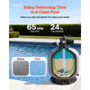 VEVOR Sand Filter, 24-Inch, 65 GPM Above Inground Swimming Pool Sand Filter System, with 7-Way Multi-Port Valve, Backwash, Rinse, Recirculate, Waste, Winter, Closed Modes, for Above In Ground Pools