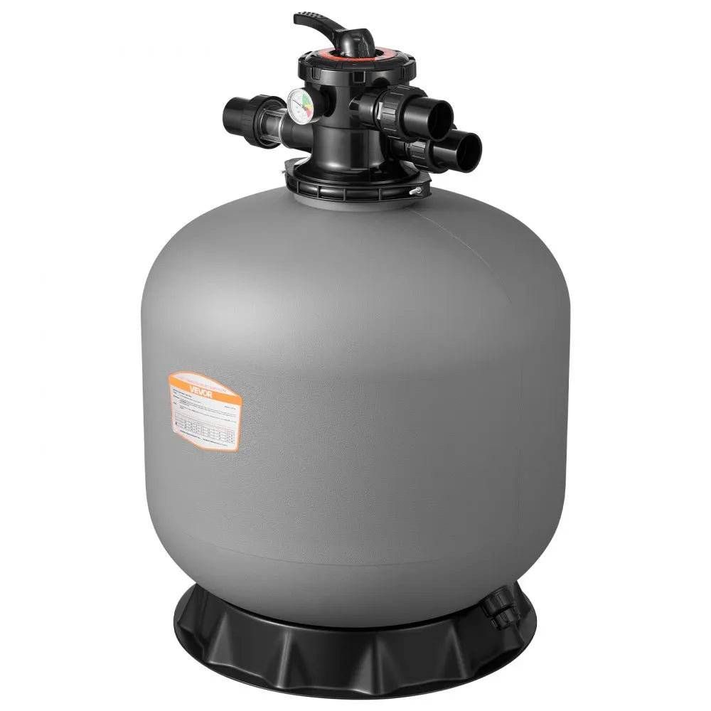 VEVOR Sand Filter, 24-Inch, 65 GPM Above Inground Swimming Pool Sand Filter System, with 7-Way Multi-Port Valve, Backwash, Rinse, Recirculate, Waste, Winter, Closed Modes, for Above In Ground Pools