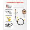 VEVOR Digital Hydraulic Pressure Test Coupling Kit, 10000 PSI Pressure Gauge Manometer Tester with 2 Gauges, 9 Test Couplings, 2 Quick-Release Couplers, 2 Hoses for Excavator Construction Machinery