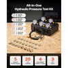 VEVOR Hydraulic Pressure Test Kit, 150/900/2300/6000/9000 PSI (10/60/160/400/600 Bar), Hydraulic Gauge Kit 5 Gauges 20 Couplings 4 Quick-Release Couplers 3 Hoses for Excavator Construction Machinery