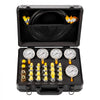 VEVOR Hydraulic Pressure Test Kit, 150/900/2300/6000/9000 PSI (10/60/160/400/600 Bar), Hydraulic Gauge Kit 5 Gauges 20 Couplings 4 Quick-Release Couplers 3 Hoses for Excavator Construction Machinery
