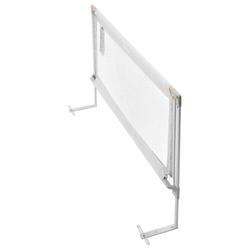 VEVOR Toddler Bed Rail, Kids Beds Guard Rail with Reinforced Iron Pipe and Oxford Cloth, Adjustable Height Bed Side Railing, Portable Guard Bumper Barrier for Crib, Bunk, 59.06 x 35.04 in, 1 Piece