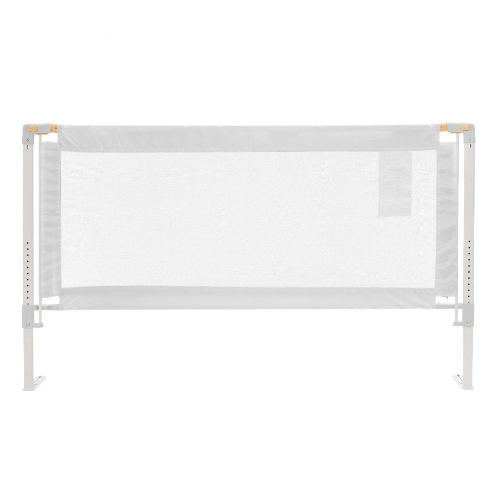 VEVOR Toddler Bed Rail, Kids Beds Guard Rail with Reinforced Iron Pipe and Oxford Cloth, Adjustable Height Bed Side Railing, Portable Guard Bumper Barrier for Crib, Bunk, 59.06 x 35.04 in, 1 Piece