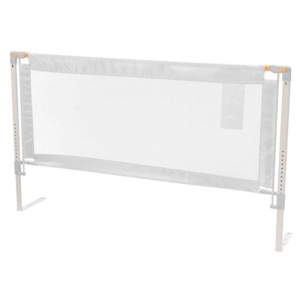 VEVOR Toddler Bed Rail, Kids Beds Guard Rail with Reinforced Iron Pipe and Oxford Cloth, Adjustable Height Bed Side Railing, Portable Guard Bumper Barrier for Crib, Bunk, 59.06 x 35.04 in, 1 Piece