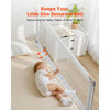 VEVOR Toddler Bed Rail, Kids Beds Guard Rail with Reinforced Iron Pipe and Oxford Cloth, Adjustable Height Bed Side Railing, Portable Guard Bumper Barrier for Crib, Bunk, 78.74 x 35.04 in, 1 Piece