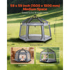VEVOR Baby Playpen, Pop Up Toddler Playpen with Canopy, Indoor & Outdoor Portable Play Yard for Babies Toddlers with UPF 50+ Sunshades & Travel Bag for Home Park Beach, Foldable and Lightweight