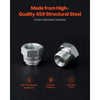 VEVOR 64 PCS BSPP Hydraulic Fittings, Hydraulic Cap and Plug Kit with Precision Threading, Galvanized Steel Heavy Duty Hydraulic Fitting Adapter Kit, Dash Sizes 04/06/08/10/12/16