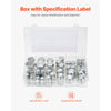 VEVOR 64 PCS BSPP Hydraulic Fittings, Hydraulic Cap and Plug Kit with Precision Threading, Galvanized Steel Heavy Duty Hydraulic Fitting Adapter Kit, Dash Sizes 04/06/08/10/12/16
